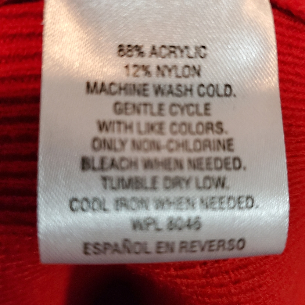 Red Pullover Sweater - Picture 6 of 8